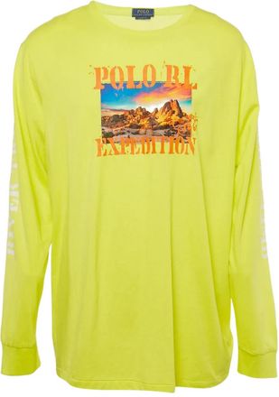 Polo Ralph Lauren T-shirt con stampa grafica e maniche lunghe - Giallo
