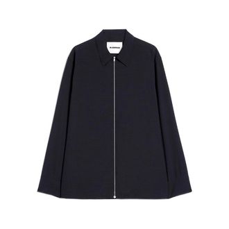 Jil Sander Zip Long-sleeve Wool Shirt