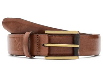 Johnston & Murphy Weston Smooth Leather Belt Mens Belts Brown : 40