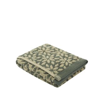 KASANOVA Asciugamano ospite 40x50 cm fiori verde in cotone