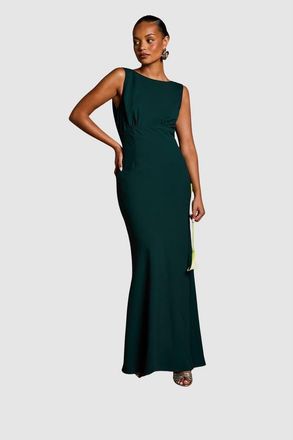 Coast Petite Cowl Back Maxi Dress in Emerald at Nordstrom, Size 6