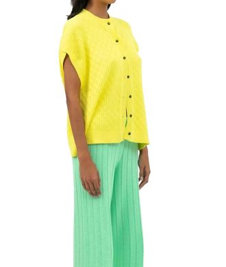 Mr. Mittens Buttoned Vest In Blazing Yellow