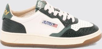 Autry Medalist Low Super Vintage Leather and Suede Sneakers with Worn Effect