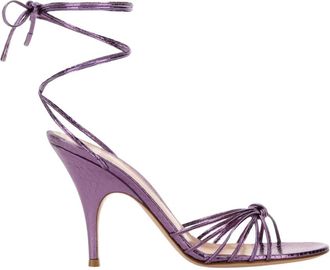 Gianvito Rossi Mal&eacute; Sandalen - Dames - Sandalen met hakken - Paars - 38 EU - Schoenen