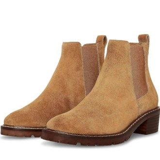 Steve Madden Dorothea Boots Womens Brown Suede Ankle Bootie HTAT404