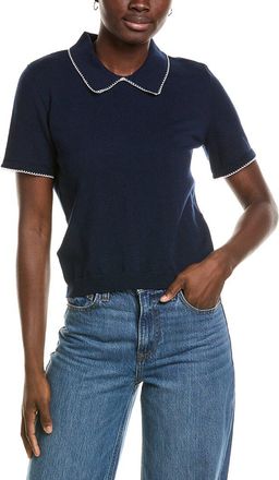 CeCe by Cynthia Steffe Cece Contrast Trim Collared Sweater