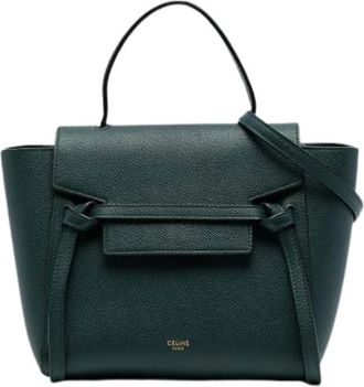 Celine Pre-owned Handbags, female, Green, Size: ONE SIZE Pre-owned Vintage Handbag