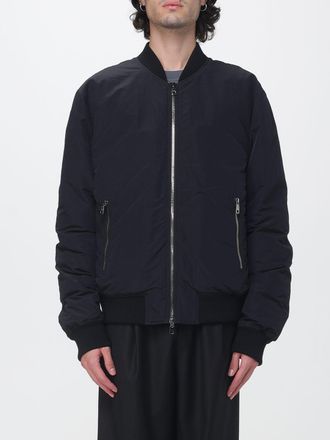 Dolce & Gabbana Bomber in tessuto tecnico nero con collo classico e logo applicato