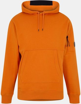 C.P. Company Mens Micro Lens Over The Head Hoodie in Russ Orange 434 - Size Small