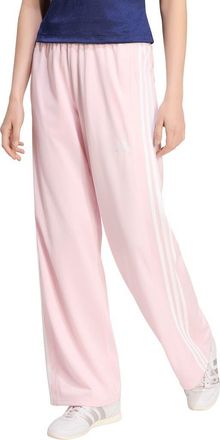 adidas High Rise Wide Leg Track Pants in Clear Pink at Nordstrom Rack, Size X-Small
