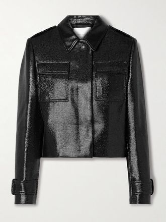 Veronica de Piante Giacca In Twill Di Misto Lana Frankie - Nero