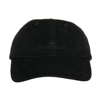Stone Island Caps, male, Black, Size: ONE SIZE Mens Accessories Hats & Caps Nero Aw25