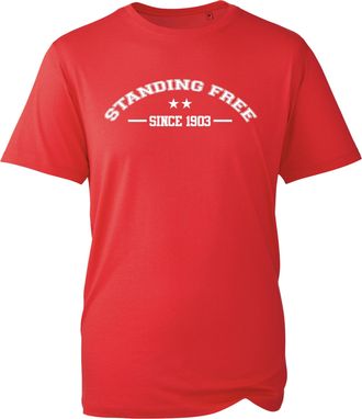 Generic Standing Free Since 1903 Shirt, Aberdeen FC Supporter Tee, Vintage Football Fanwear Gift Top for Sport and Fitness Lovers UK (Red, 2XL Years)