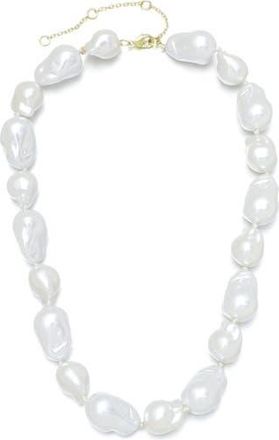 Adornia Chunky Faux Pearl Necklace in White at Nordstrom Rack