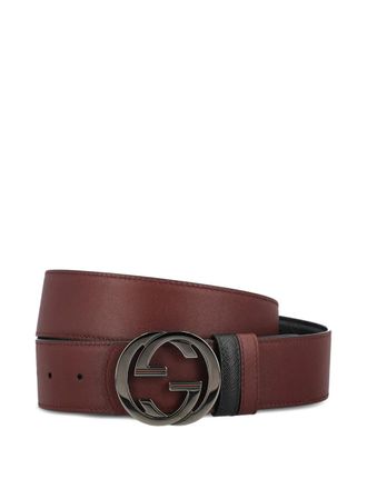 Gucci Interlocking G calfskin belt - men - CALFSKIN - 105 - Brown
