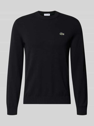 Lacoste Regular Fit Strickpullover aus Baumwoll-Mix in Black, Gr&ouml;&szlig;e XXXL
