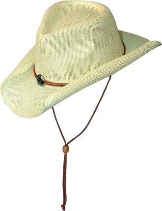 Scippis Scippis Sunny Western Cowboy Straw Hat White Small / Medium