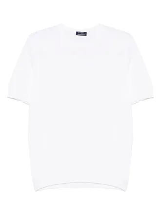 Barba fine-knit T-shirt - men - Cotton - 52 - White