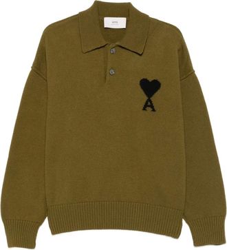 Ami Polo Ami de Coeur in lana - Verde