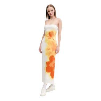 Desigual Kleedjes, Dames, Veelkleurig, XL, Polyester, Amberes Jurk