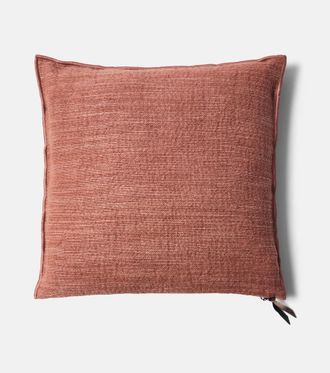 Maison de Vacances Linen-blend canvas cushion