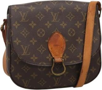 Louis Vuitton Tweedehands Canvas Louis Vuitton tassen - Dames - Vintage Schoudertas - Bruin - ONE Size - Leer - Vintage
