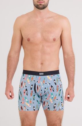 Saxx Vibe Xtra Soft Comfort Boxer Briefs in Sup Dogs-Ashley Blue at Nordstrom, Size Xx-Large