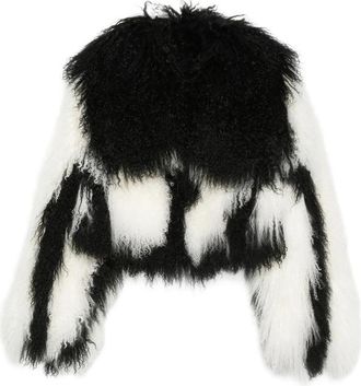 The Attico Patterned Shearling Jacket