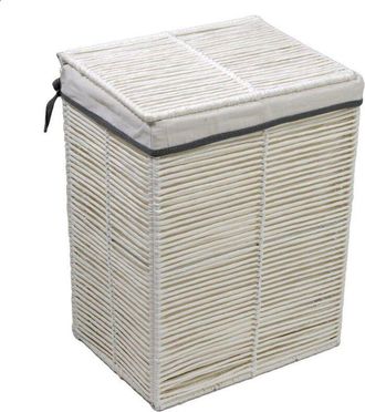 Vacchetti Vacchetti - Cesta de papel plegable rectangular blanca Hilary cm30x40h55