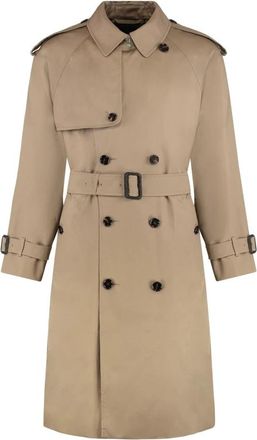 Burberry Double-Breasted Trenchcoat - Heren - Trenchcoats - Bruin - M - Jassen