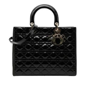 Dior Pre-owned Lady Dior - Dames - Pre-owned - Zwart - Maat: ONE Size Leer