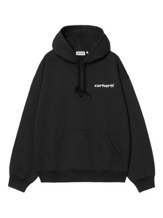 Carhartt Work in Progress Black Logo Hood Sweatshirt
