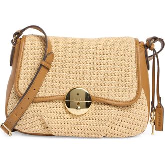 Aim&eacute;e Cannes Flap Crossbody Bag in Raffia Canyon at Nordstrom Rack
