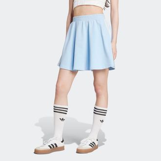 adidas Sweatrock ADIDAS ORIGINALS SKIRT, Damen, Gr. XL, blau (clear sky), Obermaterial: 67% Viskose, 33% Polyester, R&ouml;cke Sweatrock, ausgestellte Form, aus B