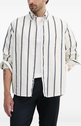 BOSS Camicia a righe con tasca - Bianco