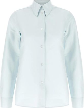 Jil Sander Lightweight Cotton Shirt - Dames - Overhemden - Blauw - XS - Katoen - Overhemden