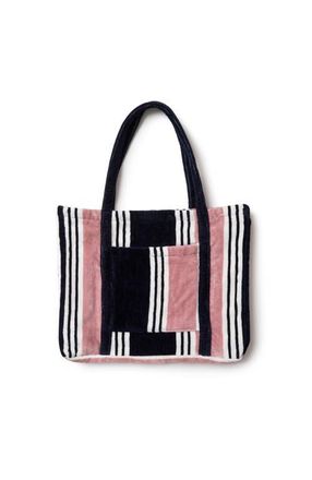 Christy College Striped Towelling Beach Tote Bag in Lagoon at Nordstrom