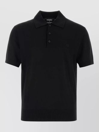 Dsquared2 wool shirt polo collar short sleeves