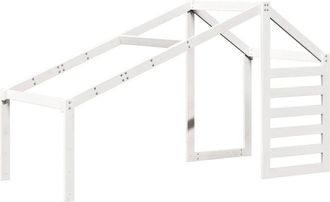 vidaXL Techo de cama infantil madera maciza pino blanco 198x87x113 cm Vidaxl