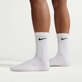 Nike Unisex Everyday Plus Rift Lightweight Split-Toe Crew Socks (1 Pair) in White | DX1158-100
