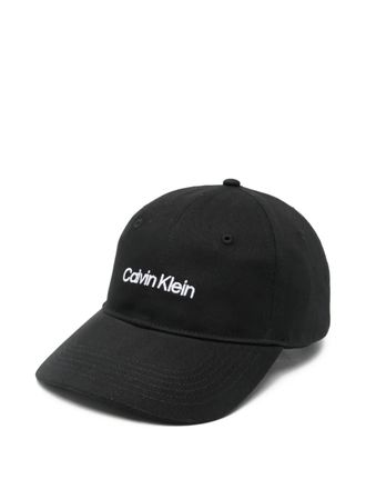 Calvin Klein logo baseball hat - men - Cotton - One Size - Black