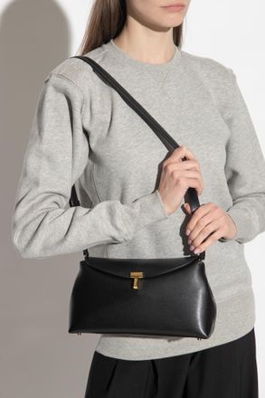 Toteme Leather Shoulder Bag, Womens, Black