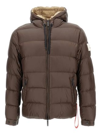 Afterlabel hooded puffer jacket - men - Polyamide/Down/Feather - L - Brown