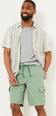 Fat Face FatFace Tenby Green Pull On Cargo Shorts