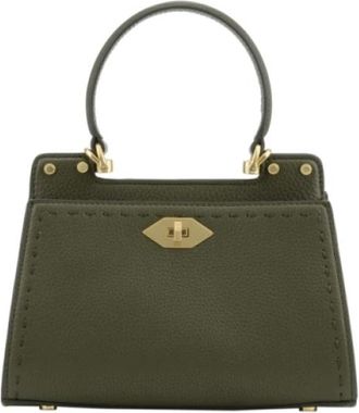 Pourchet Trianon PM - Dames - Handtassen - Groen - ONE Size - Leer - Tassen
