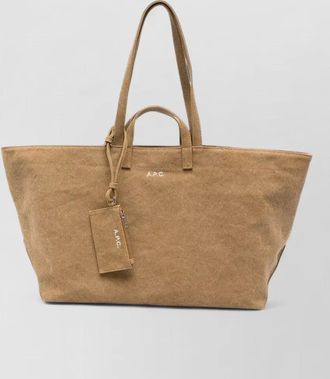 A.P.C. drummer large cotton beach bag