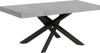 Itamoby Itamoby - Tavolo Da Pranzo Allungabile - Volantis Premium - Telaio: Antracite - Colore: Cemento - Dimensioni: 130x90/234