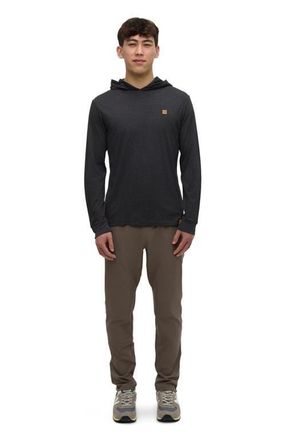 tentree Baker Hooded Longsleeve in Meteorite Black Heather at Nordstrom, Size X-Large