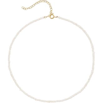 Freya Rose Seed Pearl Necklace in Gold at Nordstrom