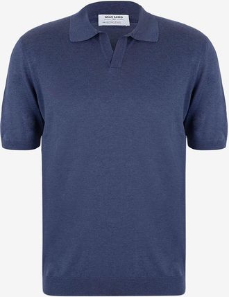 Gran Sasso Kurzärmeliges Feinstrick-Polohemd aus Seide